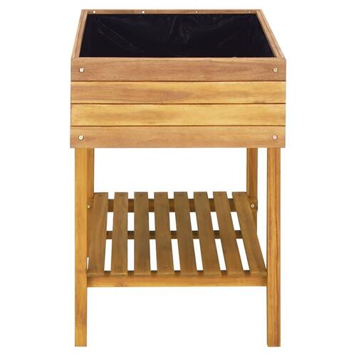 Forhøjet plantekasse 78,5 x 58,5 x 78,5 cm massivt akacietræ