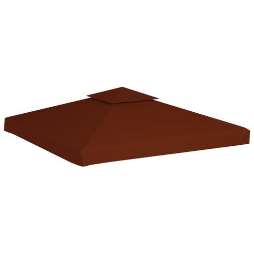 Pavillontopdække 2 niveauer 3x3 m 310 g/m² terrakotta