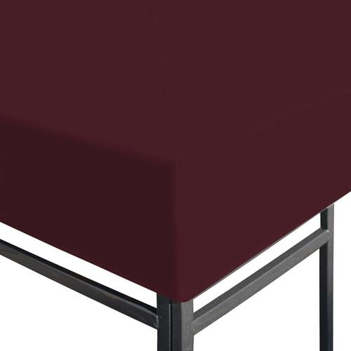 Pavillontopdække 310 g/m² 3 x 3 m bordeauxfarvet