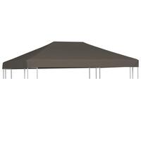 Pavillontopdække 310 g/m² 3 x 4 m gråbrun