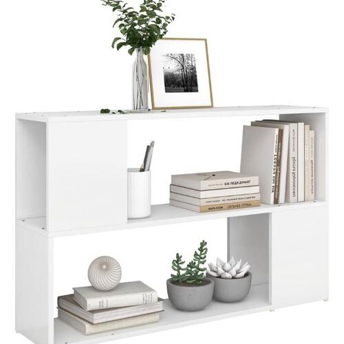 Bogreol 100x24x63 cm konstrueret træ hvid