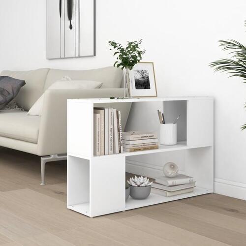 Bogreol 100x24x63 cm konstrueret træ hvid
