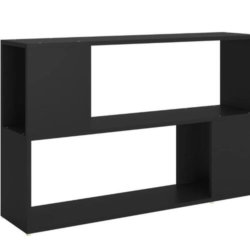 Bogreol 100x24x63 cm konstrueret træ sort