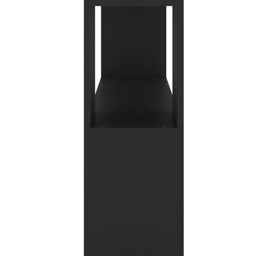 Bogreol 100x24x63 cm konstrueret træ sort