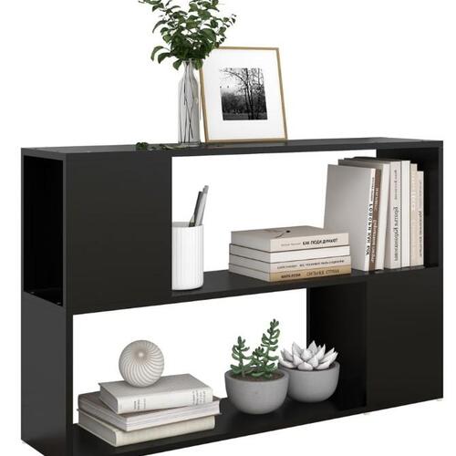 Bogreol 100x24x63 cm konstrueret træ sort