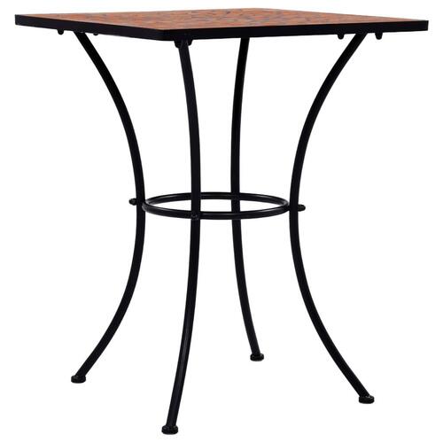 Bistrobord med mosaikdesign 60 cm keramisk teracotta