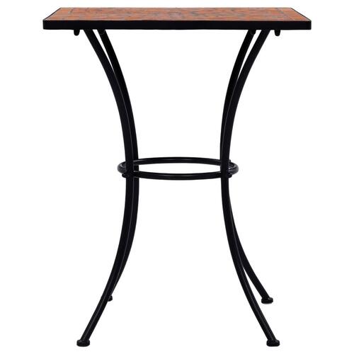 Bistrobord med mosaikdesign 60 cm keramisk teracotta
