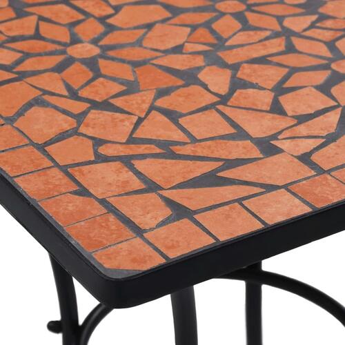 Bistrobord med mosaikdesign 60 cm keramisk teracotta