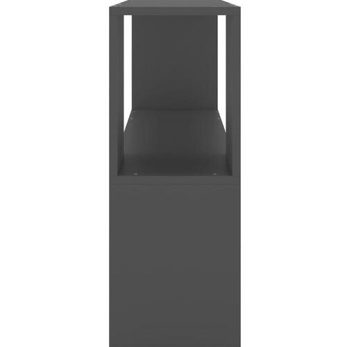 Bogreol 100x24x63 cm spånplade Grå