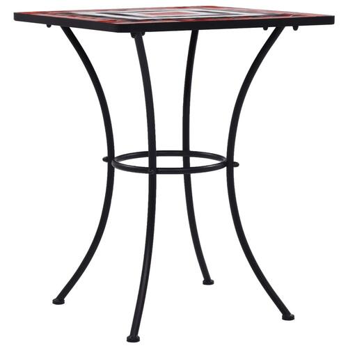 Bistrobord med mosaikdesign 60 cm keramisk terracotta og hvid