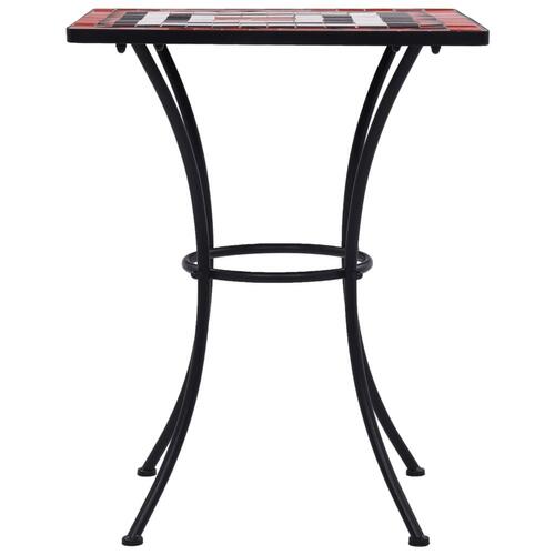 Bistrobord med mosaikdesign 60 cm keramisk terracotta og hvid