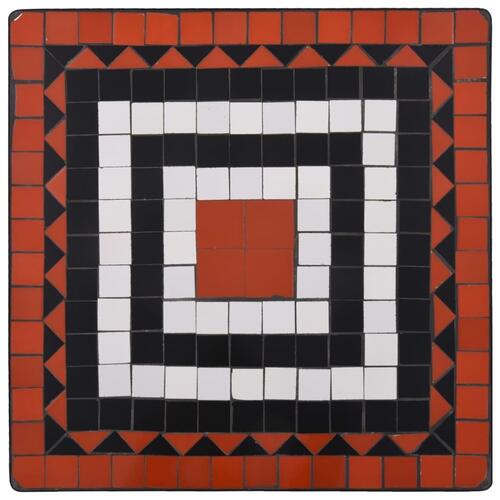 Bistrobord med mosaikdesign 60 cm keramisk terracotta og hvid