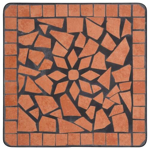 Mosaikbord keramik terracottafarvet