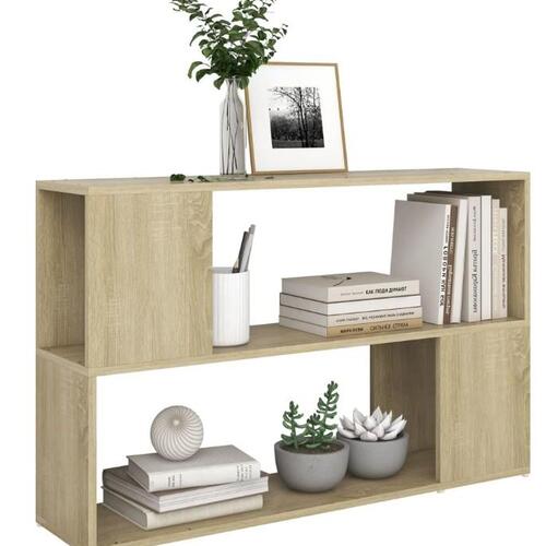 Bogreol 100x24x63 cm konstrueret træ sonoma-eg