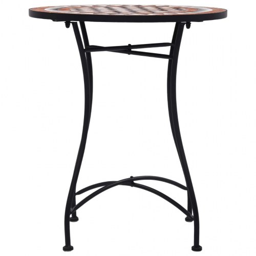 Bistrobord med mosaikdesign 60 cm - brun/sort/cremefarvet
