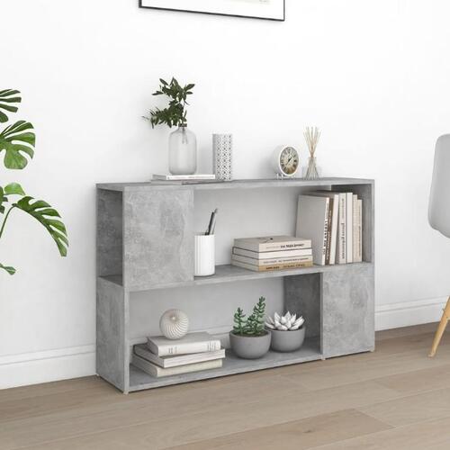 Bogreol 100x24x63 cm konstrueret træ betongrå