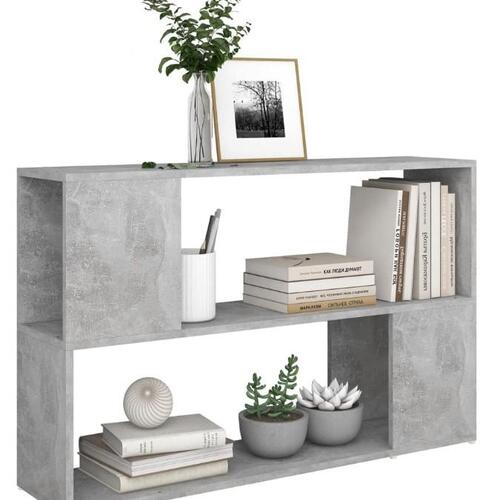 Bogreol 100x24x63 cm konstrueret træ betongrå