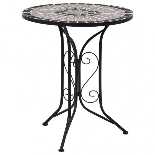 Bistrobord med mosaikdesign 60 cm - grå