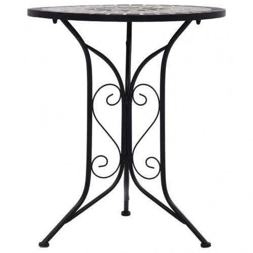 Bistrobord med mosaikdesign 60 cm - grå
