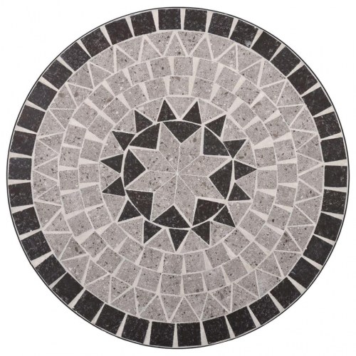 Bistrobord med mosaikdesign 60 cm - grå