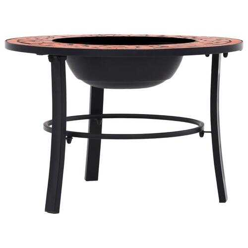 Bålfad mosaik 68 cm keramik terracottafarvet