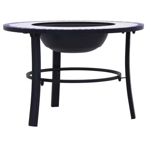 Bålfad mosaik 68 cm keramik blå og hvid