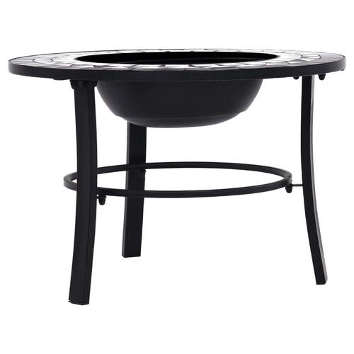Bålfad mosaik 68 cm keramik sort og hvid