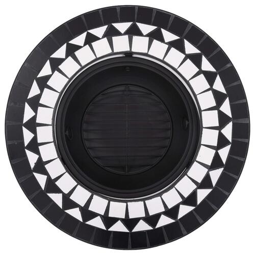 Bålfad mosaik 68 cm keramik sort og hvid