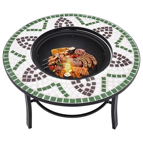 Bålfad mosaik 68 cm keramik grøn