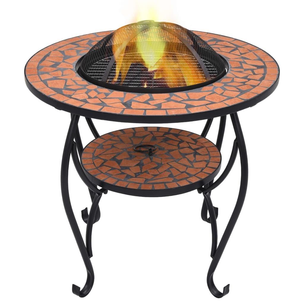 Bålfad mosaik 68 cm keramik terracottafarvet