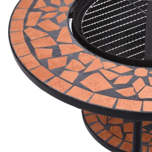 Bålfad mosaik 68 cm keramik terracottafarvet