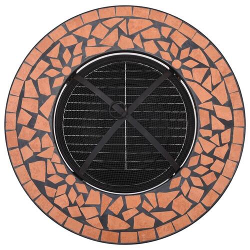 Bålfad mosaik 68 cm keramik terracottafarvet