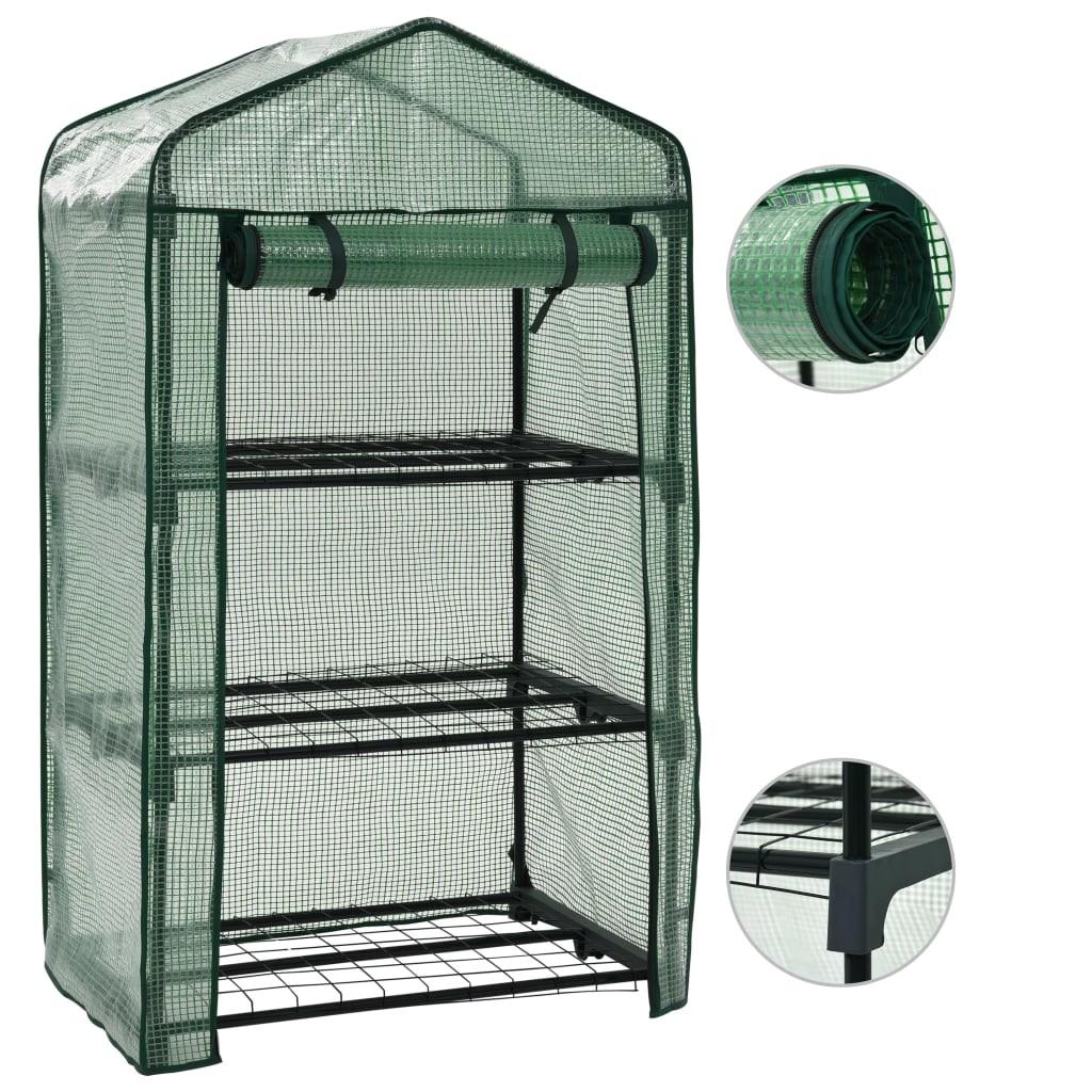 Minidrivhus i 3 niveauer 69 x 49 x 125 cm