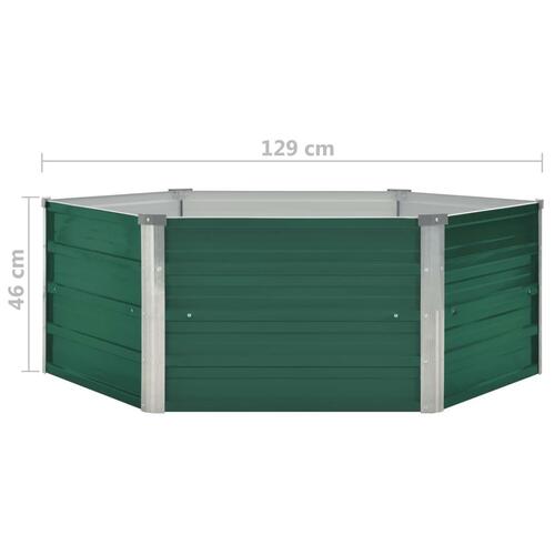Højbed 129x129x46 galvaniseret stål grøn