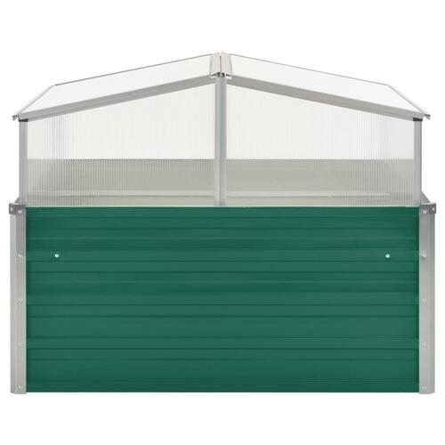 Drivhus 100 x 100 x 77 cm galvaniseret stål grøn