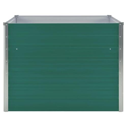 Hævet havekasse 100 x 100 x 77 galvaniseret stål grøn