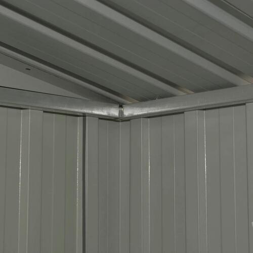 Opbevaringsskur til haven 204x132x186 cm stål antracitgrå