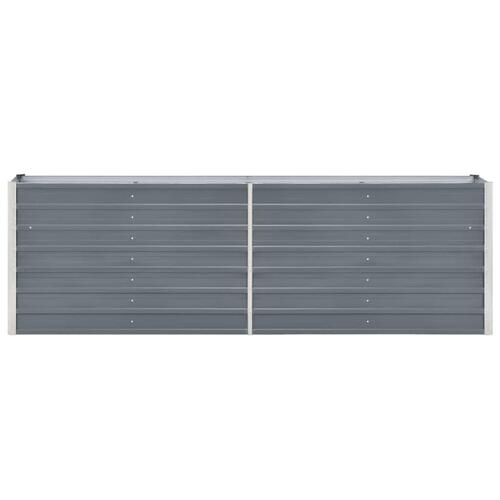 Høj plantekasse 240x40x77 cm galvaniseret stål grå