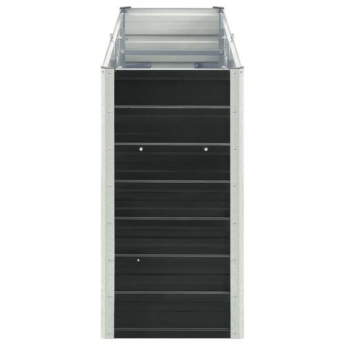 Forhøjet plantekasse 240x40x77 cm galvaniseret stål antracitgrå