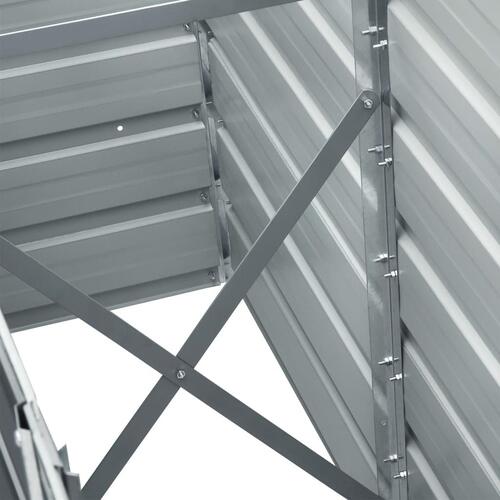 Forhøjet plantekasse 240x40x45 cm galvaniseret stål grå