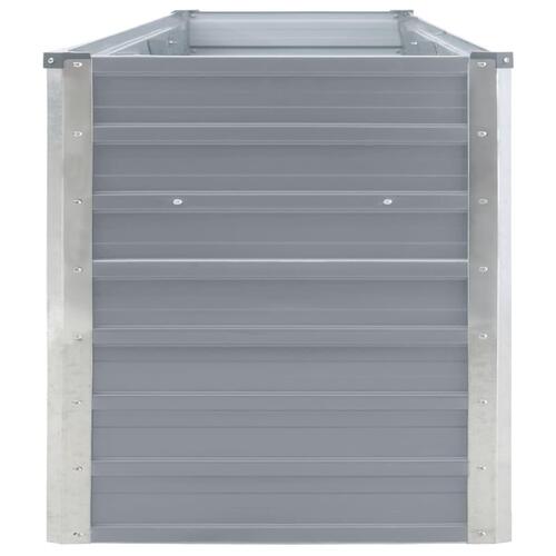 Forhøjet plantekasse 320x40x45 cm galvaniseret stål grå
