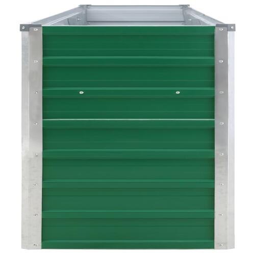 Forhøjet plantekasse 320x40x45 cm galvaniseret stål grøn