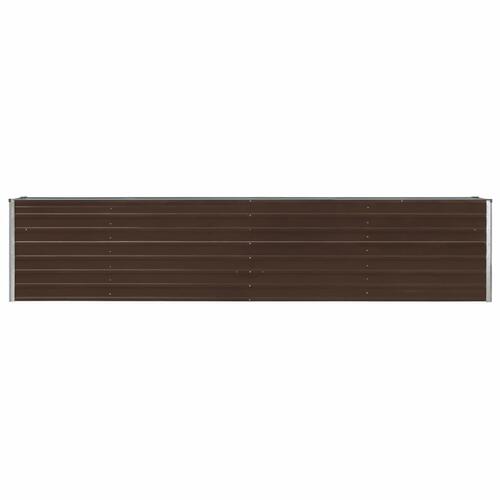 Forhøjet plantekasse 320x40x45 cm galvaniseret stål brun