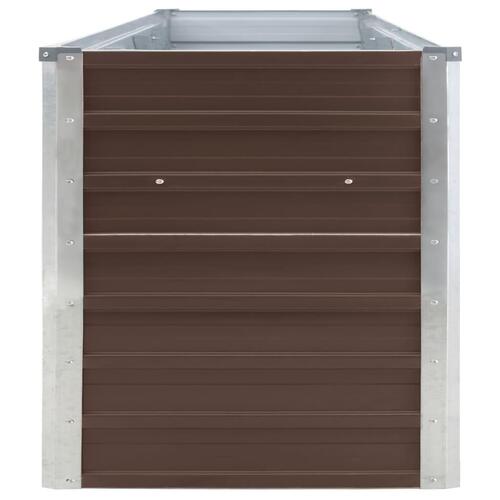 Forhøjet plantekasse 320x40x45 cm galvaniseret stål brun