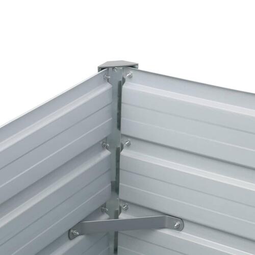 Forhøjet plantekasse 320x40x45 cm galvaniseret stål brun