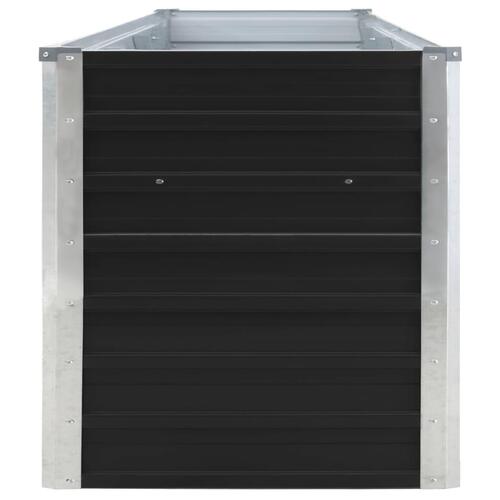 Forhøjet plantekasse 320x40x45 cm galvaniseret stål antracitgrå
