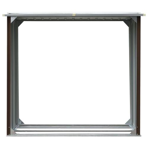 Brændeskur 172 x 91 x 154 cm galvaniseret stål brun