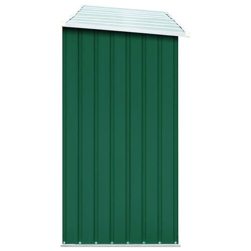 Brændeskur til haven 330x84x152 cm galvaniseret stål grøn