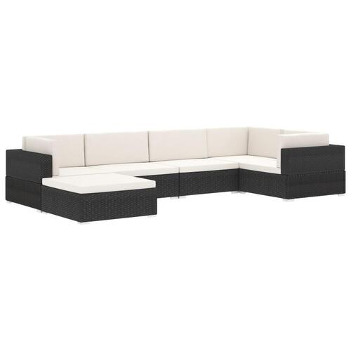 Midtersæde til sofa 1 stk. med hynder polyrattan grå