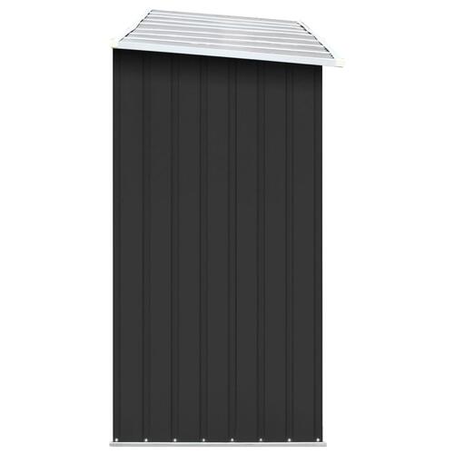 Brændeskur til haven 330x84x152 cm galvaniseret stål antracitgrå